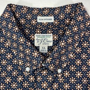 J. Crew - Stretch Secret Wash Cotton Poplin Button Down Shirt In Sun Print